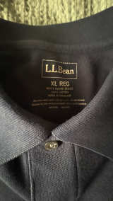 Men’s L.L.Bean Premium Double L Polo Shirt Navy Color Size XL - Image 2