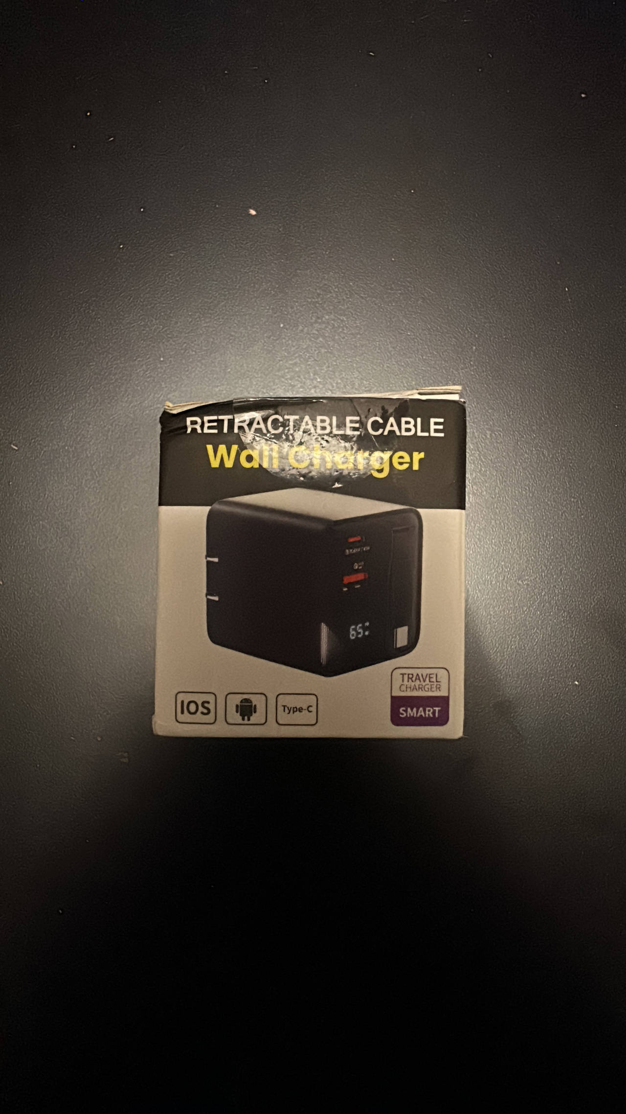 65W Retractable Cable Wall Charger
