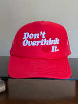 Don't Overthink It Red Trucker Hat - Image 1
