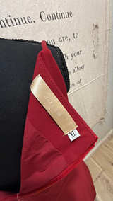 HAZE Boutique Red Midi Dress Asymmetrical Neck - Image 3