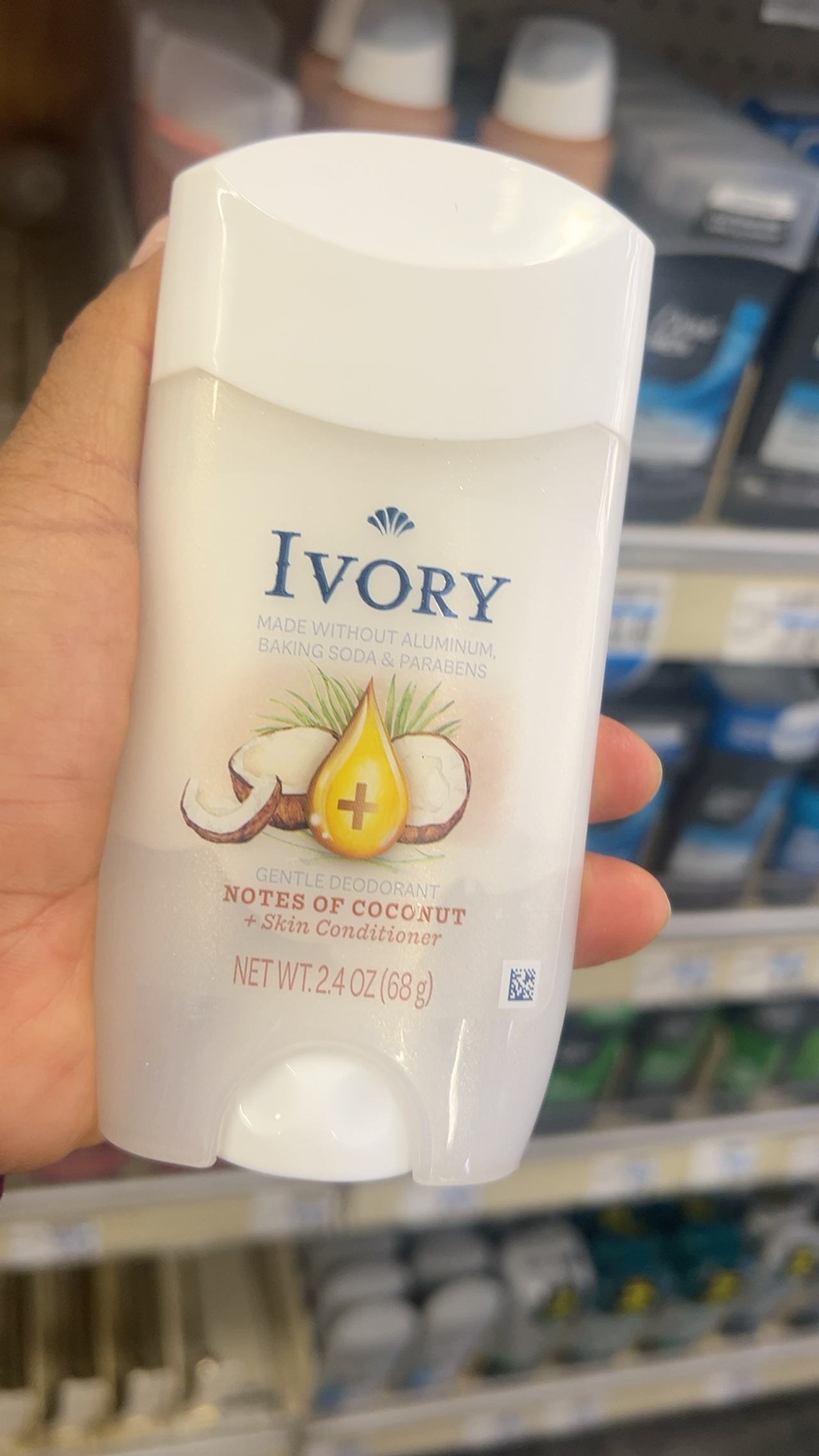 Ivory Gentle Deodorant Hint of Coconut 2.4 oz