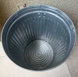 Steel Trash Can 32 Gallon Hand-Painted Galvanized - Image 5