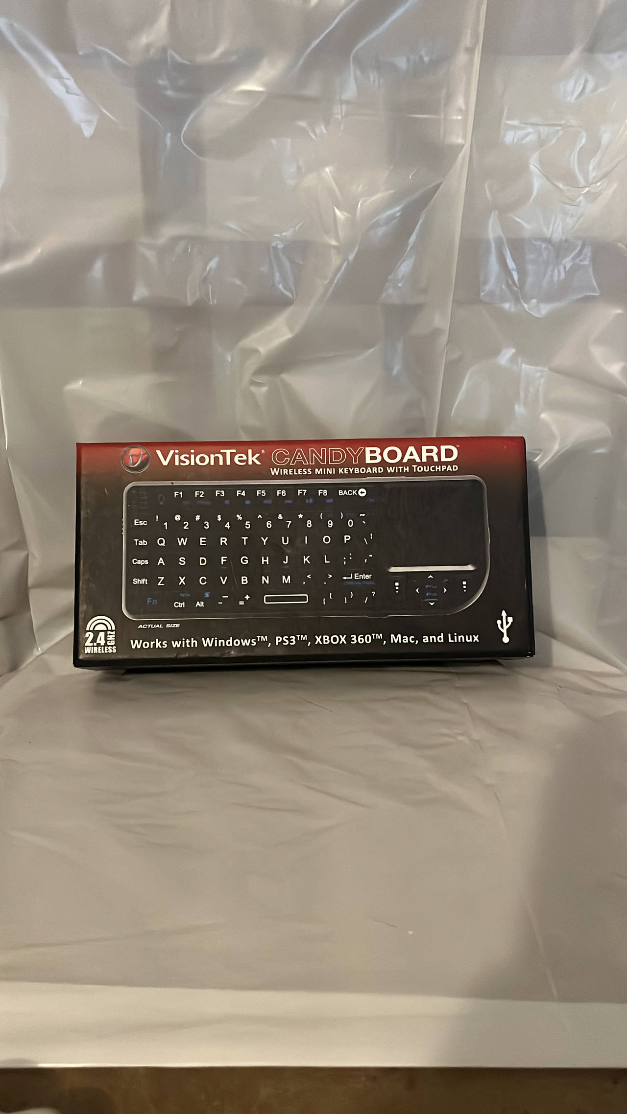 VisionTek CandyBoard Wireless Mini Keyboard with Touchpad