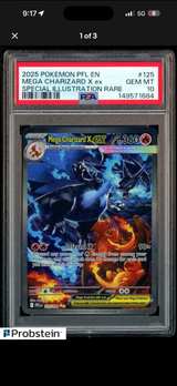 2025 Pokemon PFL Mega Charizard X ex Special Illustration Rare #125 PSA 10 - Image 5