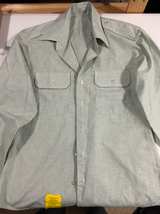 Vintage 1970s U.S. Army Military Shirt AG-415 Men’s 15.5x33 Army Green Long Slee - Image 1