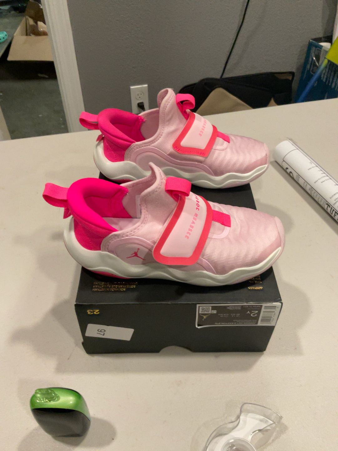 Nike Jordan 23/7.2 EasyOn Toddler Pink Foam Shoes