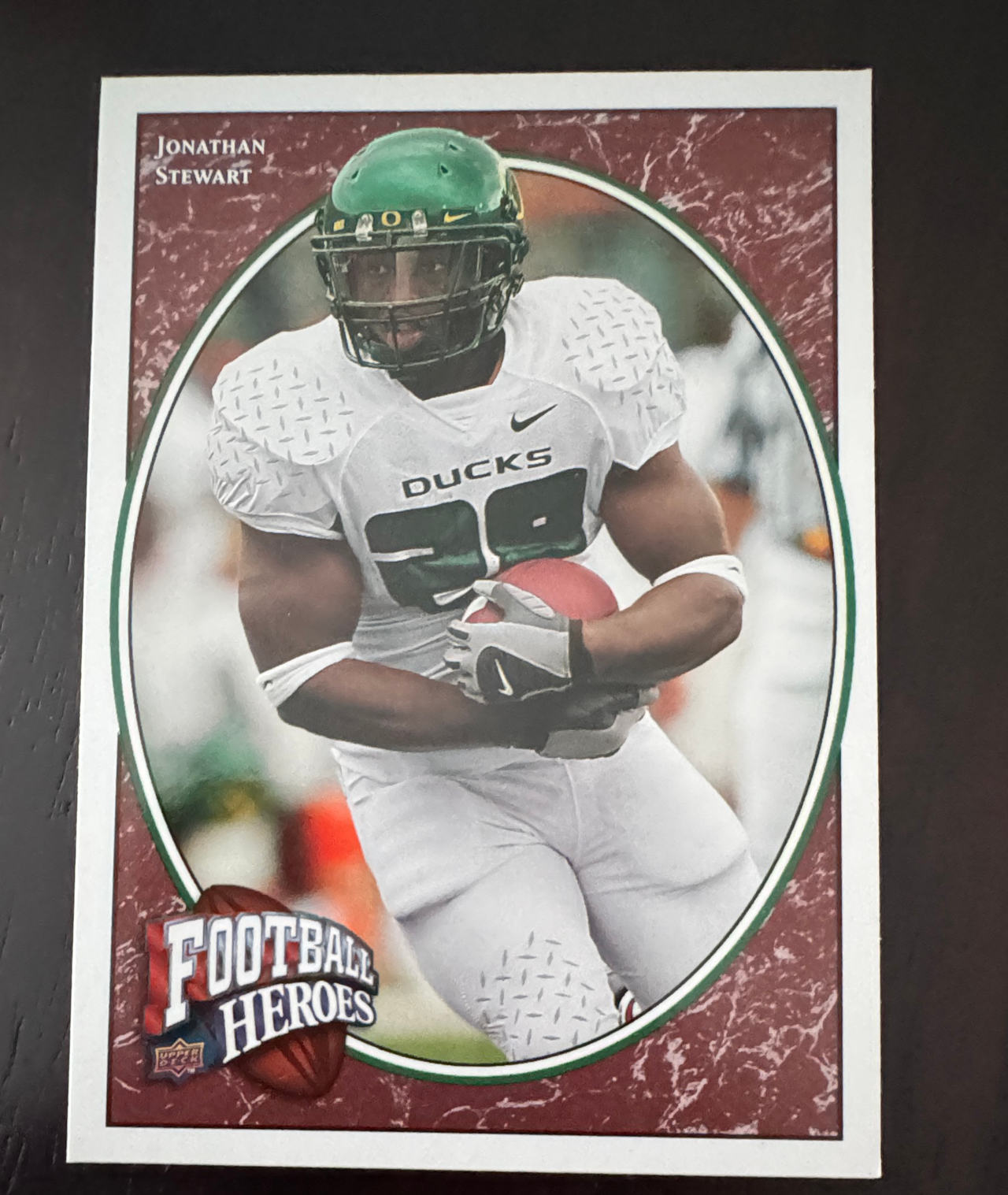 2008 Upper Deck Football Heroes Jonathan Stewart Oregon Ducks Trading Card