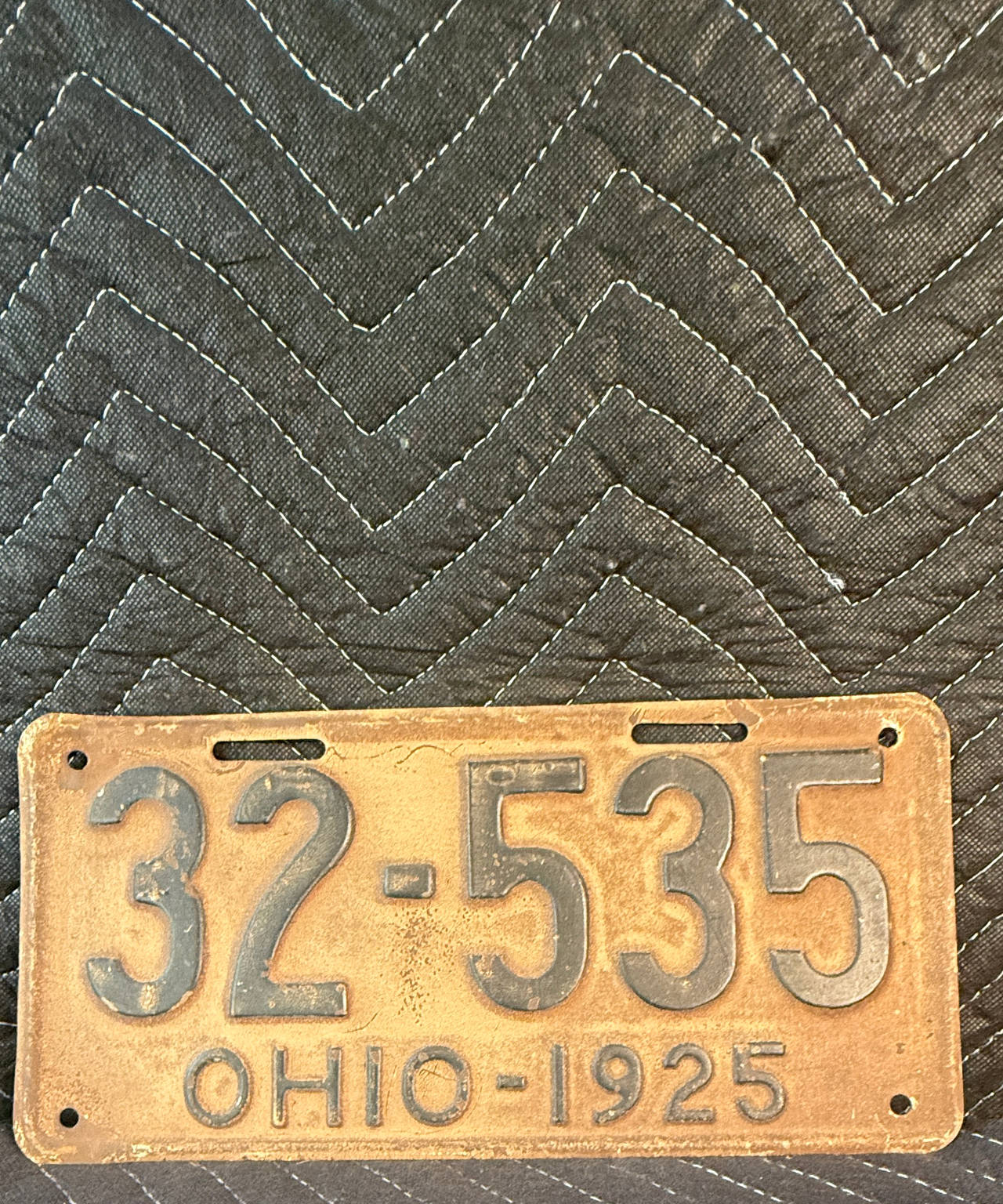 1925 Ohio License Plate