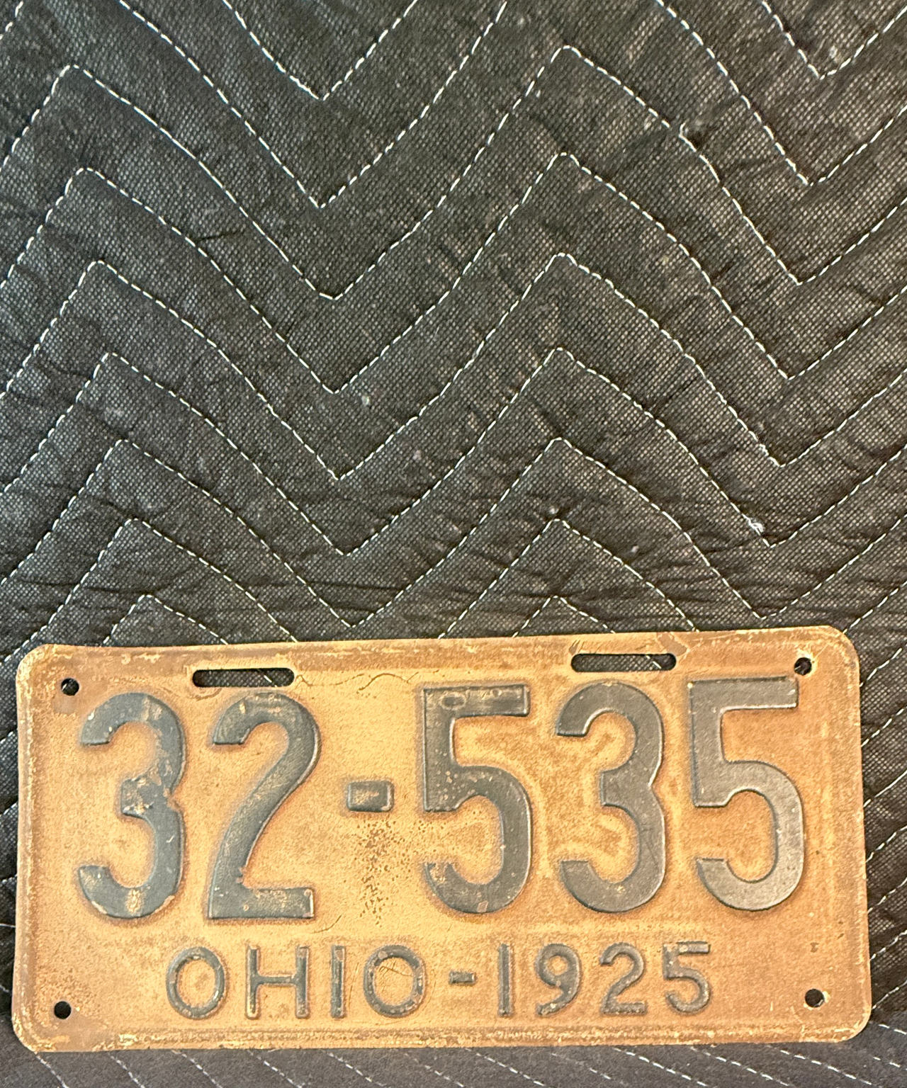 1925 Ohio License Plate