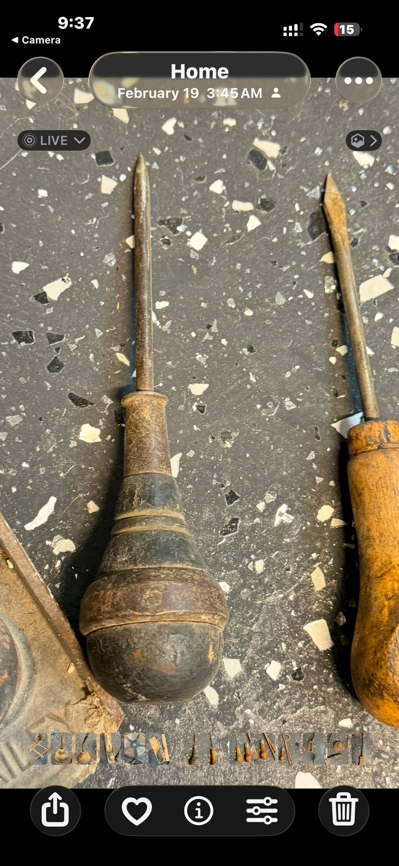 Vintage Wooden Handle Scratch Awl