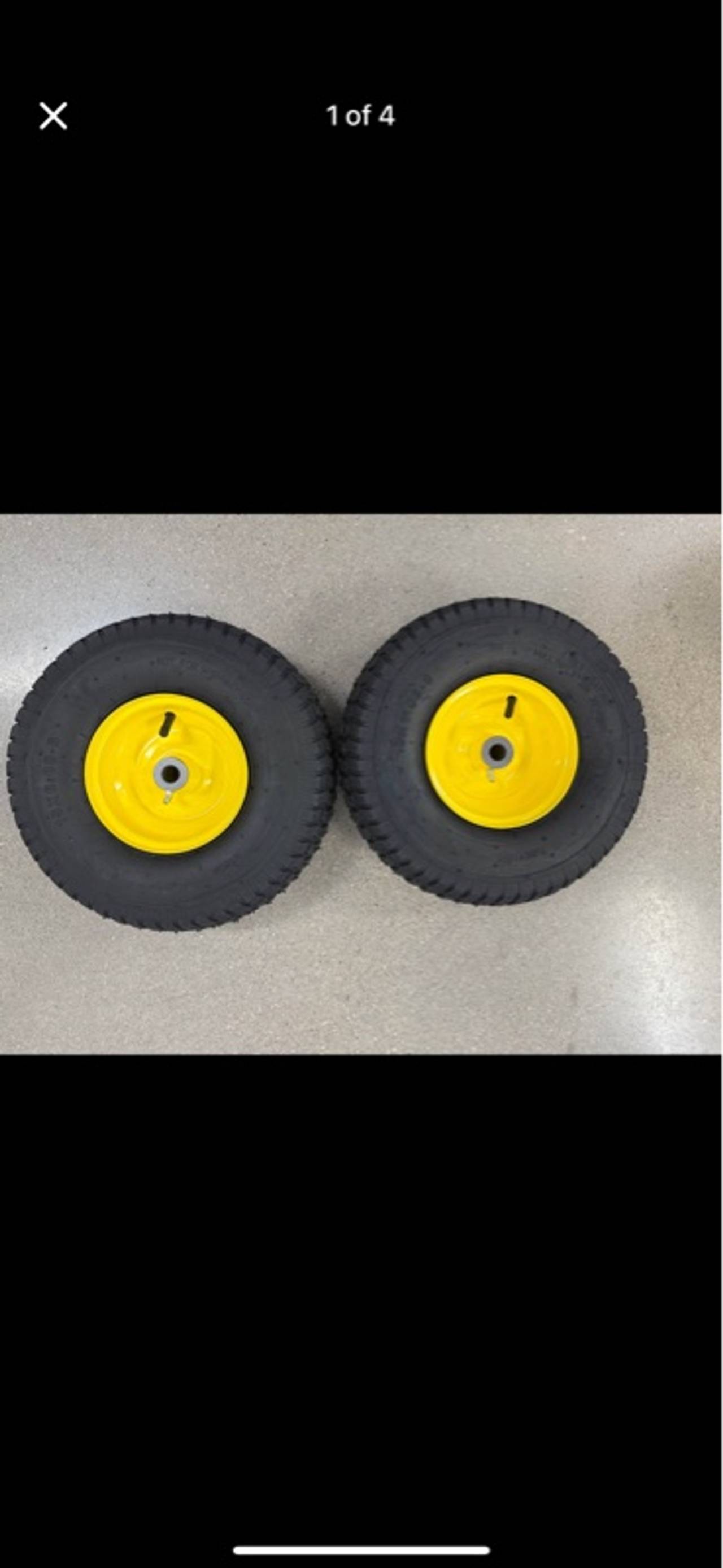 Wiltire 15x6.00-6 Lawn Mower Tire and Wheel Assembly Black