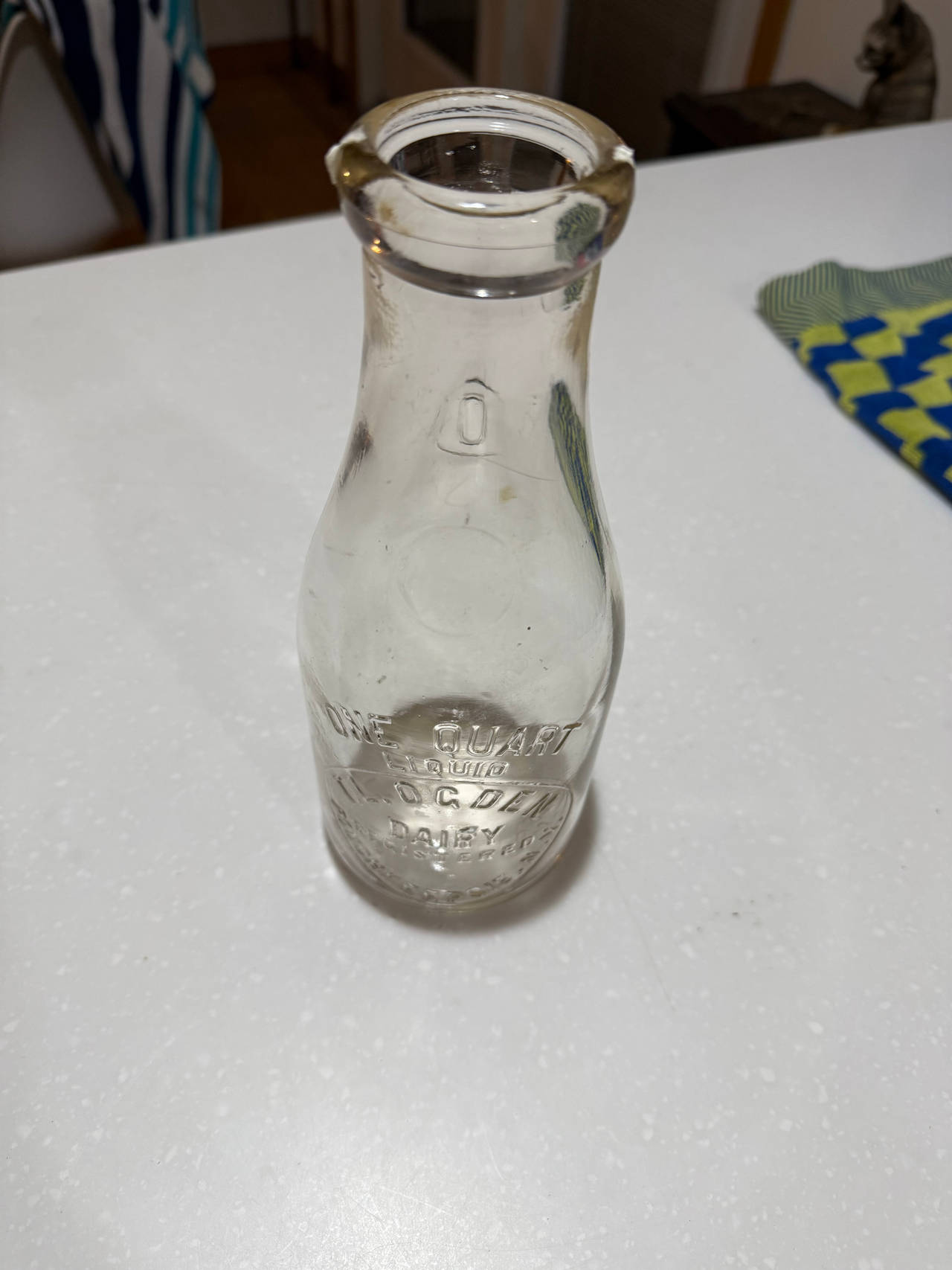 Logden Dairy One Quart Milk Bottle