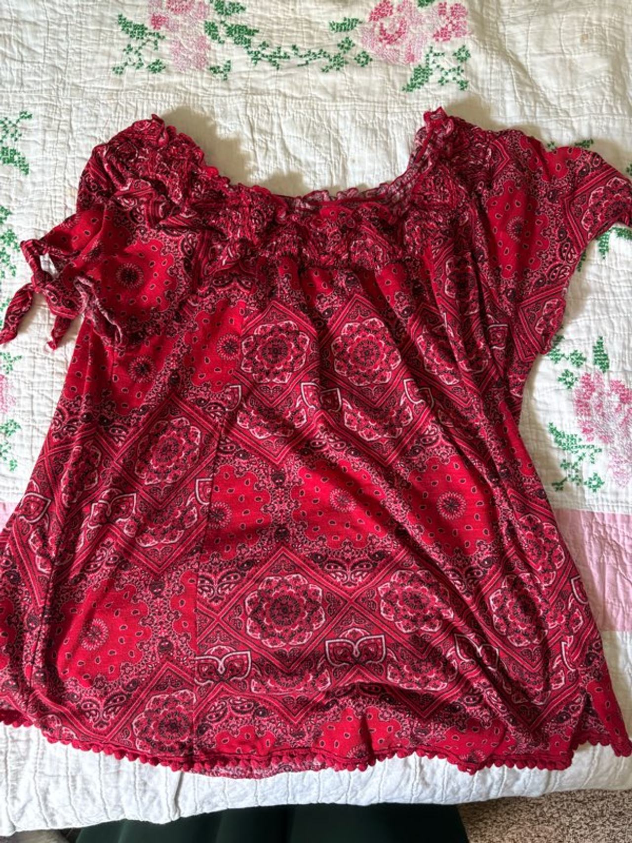 Women's Off-Shoulder Peasant Top