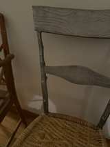 Vintage Faux Bois Metal Chair and Footstool - Image 7