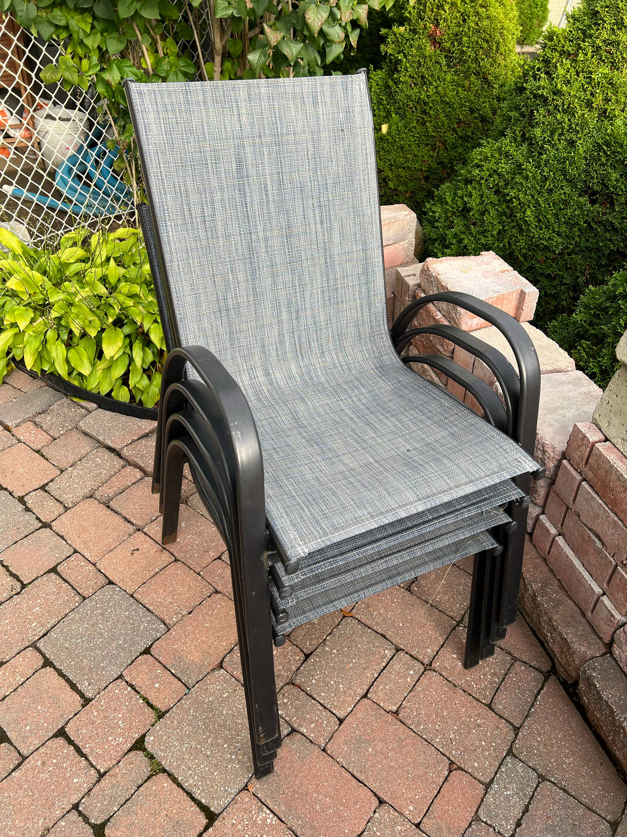 Stackable Outdoor Patio Chairs (x4)