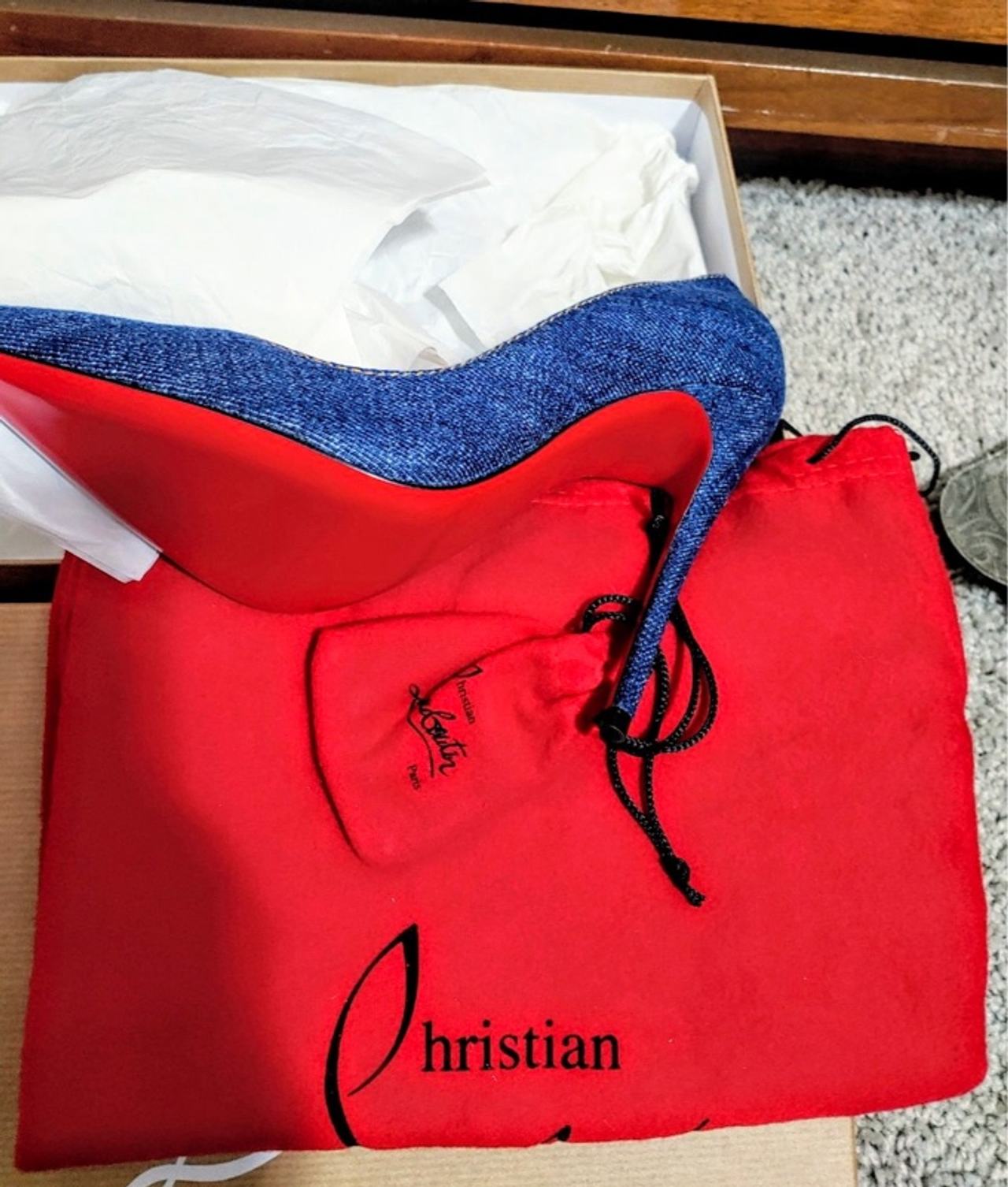 Christian Louboutin So Kate Denim Blue Pump