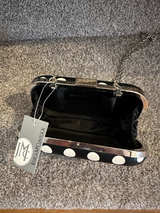 Jessica McClintock Polka Dot Minaudiere Clutch - Image 1
