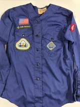 Vintage Cub Scout Uniform Set Blue Shirt Pants BSA Milford Connecticut Patch - Image 1