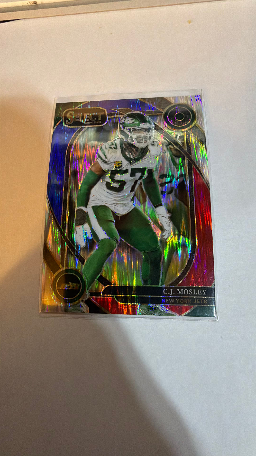C.J. Mosley Tricolor Prism 2024 Select Club Level Card