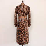 Leopard Print Trench Coat - Image 3