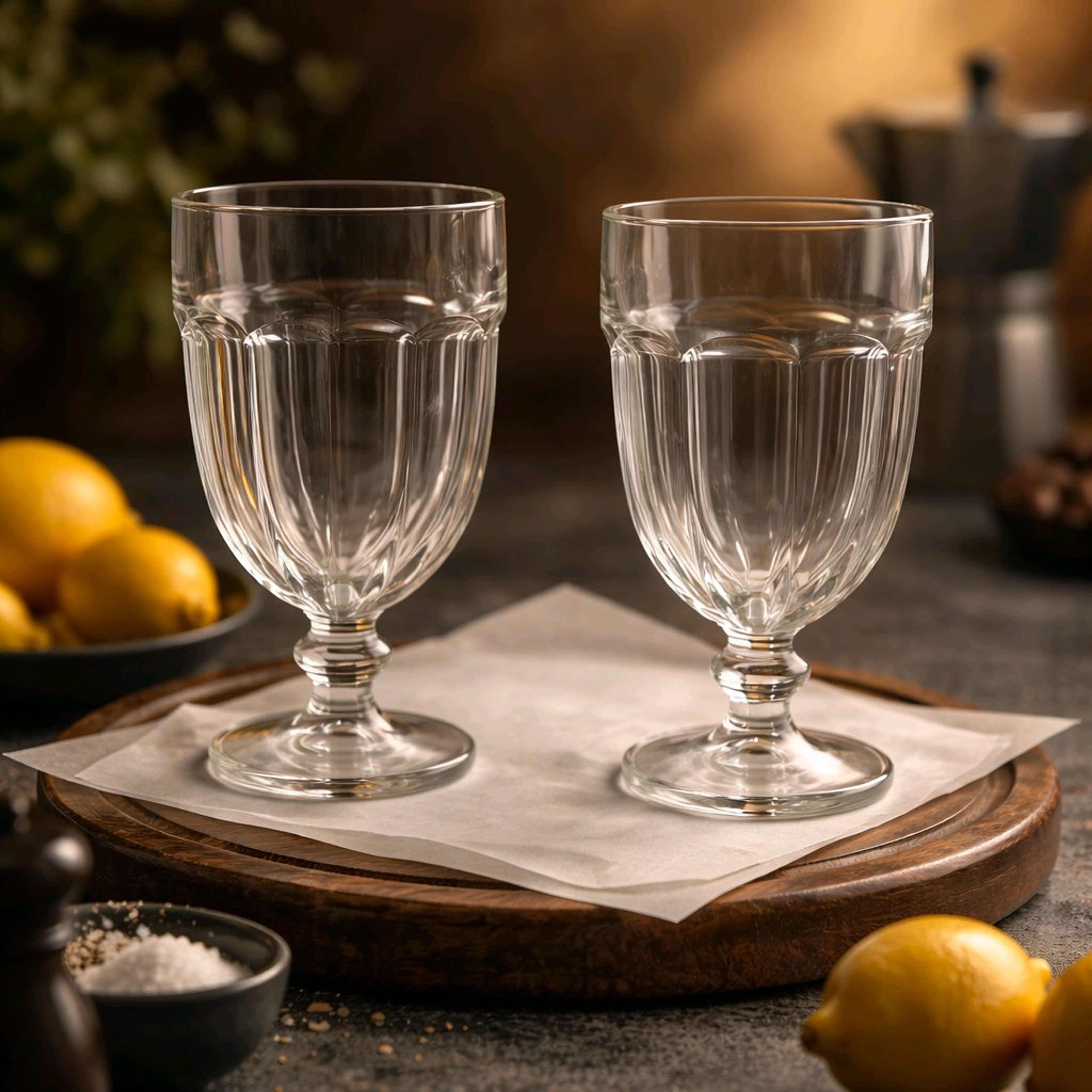 2 Vintage Libbey Gibraltar Footed Goblets