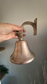 Brass Ship Bell Wall Hanging Decorative - Image 4