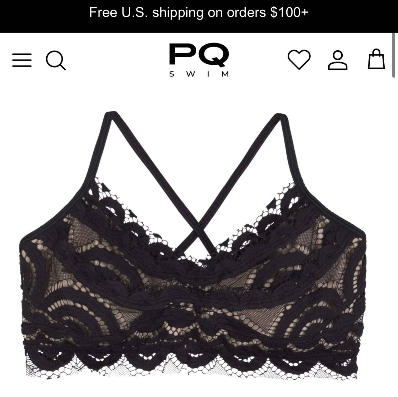 PQ Swim Midnight Lace Bralette