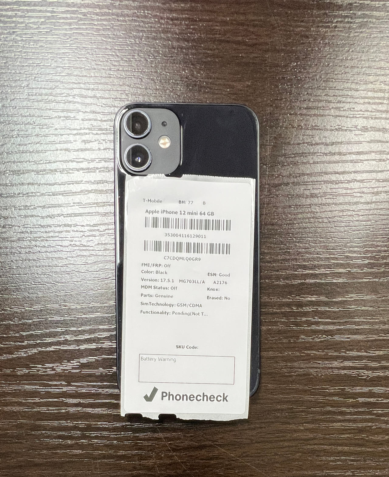 Apple iPhone 12 mini 64GB Black (T-Mobile)