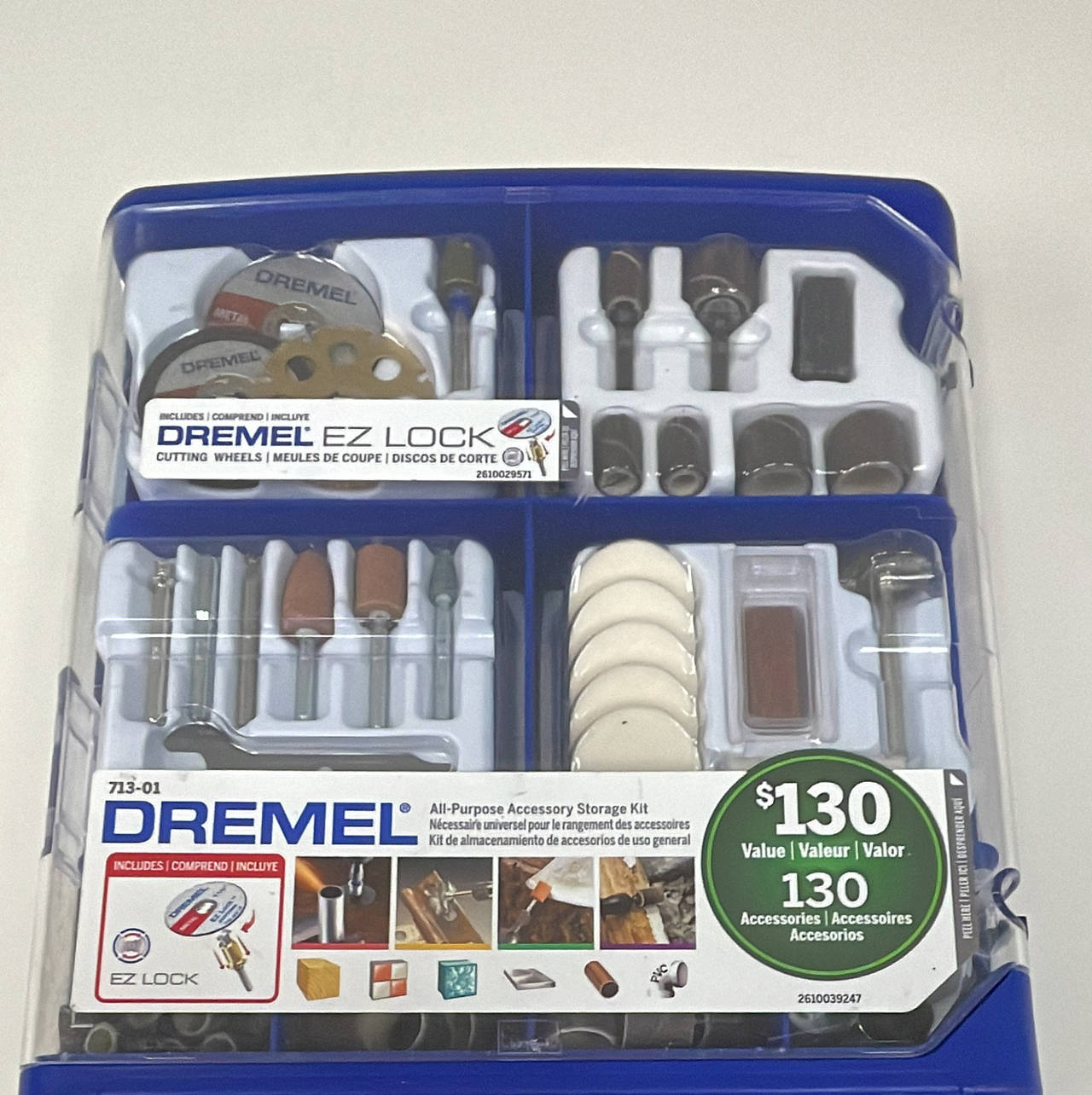 Dremel 713-01 All-Purpose Accessory Storage Kit (130-Piece)