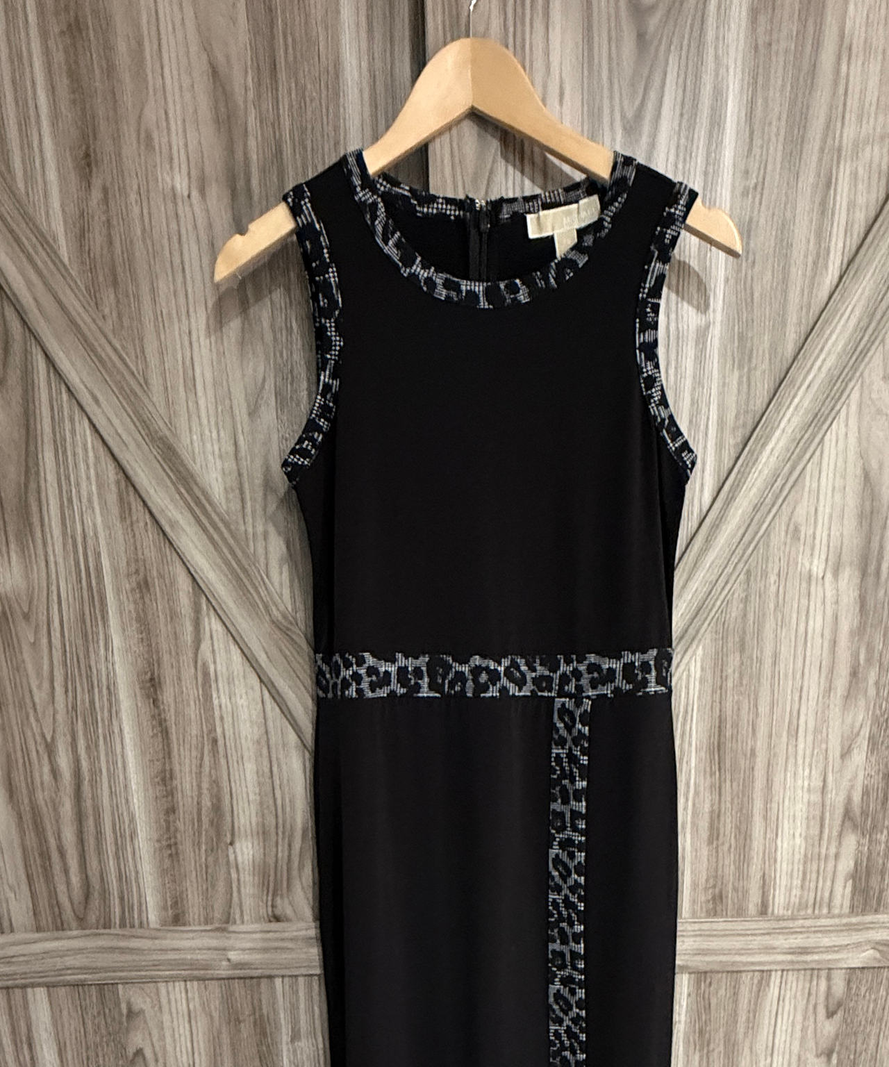 Michael Kors Sleeveless Animal Print Trim Dress women’s XS