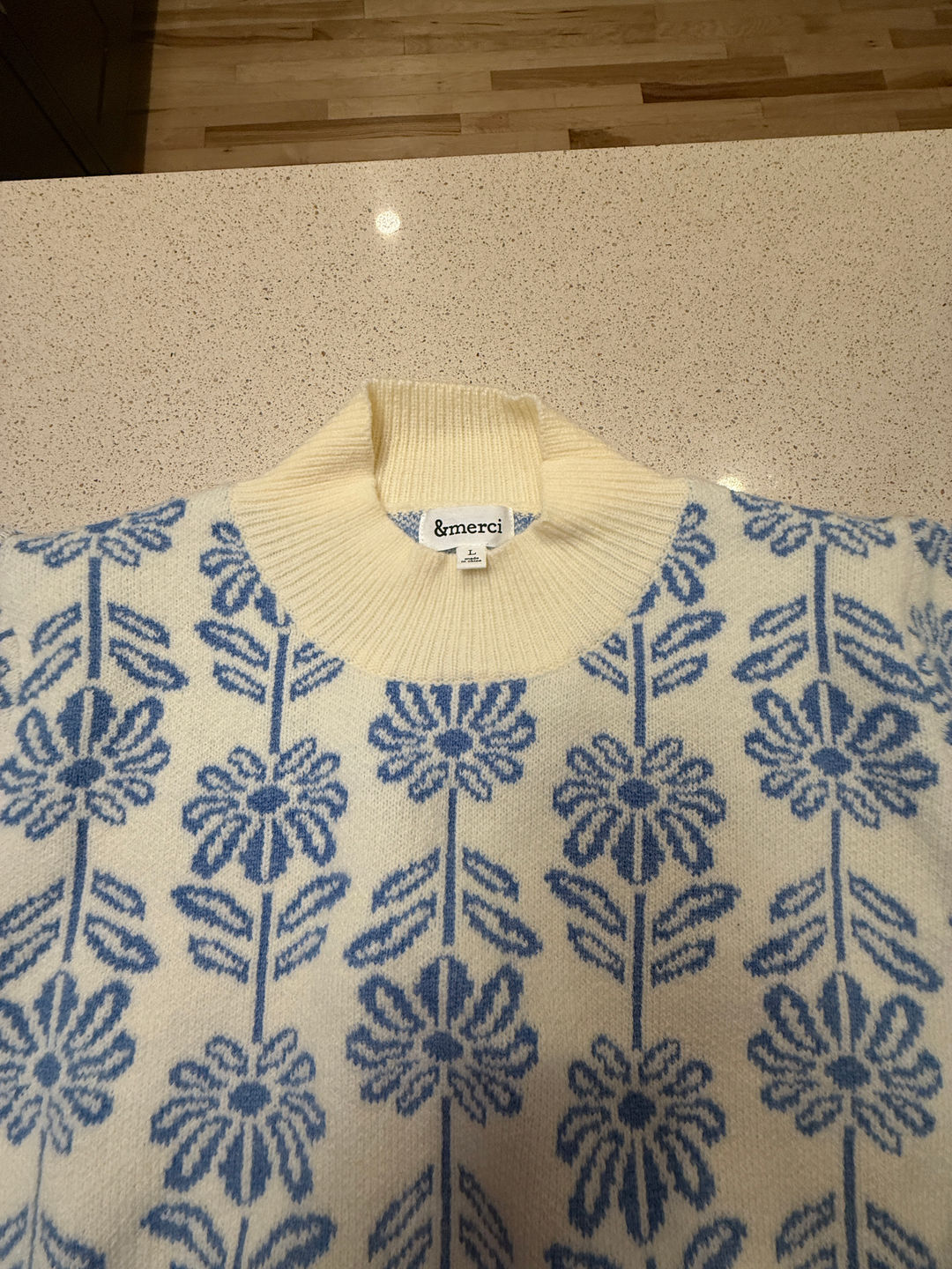 &merci Floral Knit Sweater