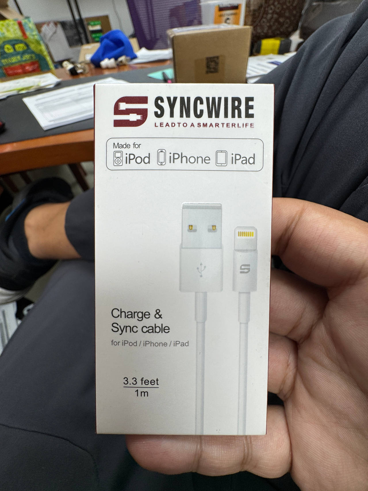 Apple Phone / IPad/ Syncwire Charge & Sync Cable 3.3Ft / 1 Meter 