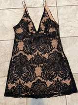 Free People Night Shimmers Mini Dress Black Lace- Size M. - Image 5