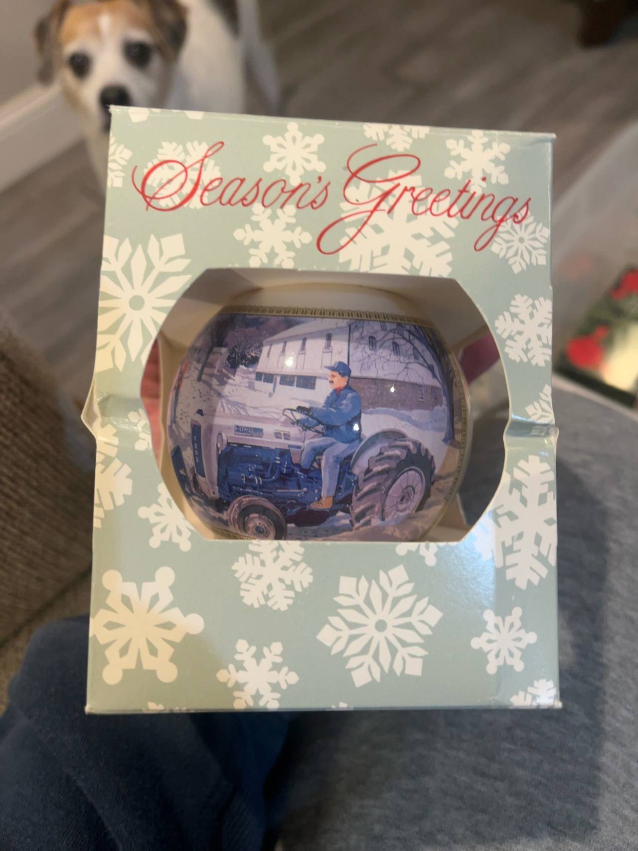 New Holland Tractor Christmas Ornament