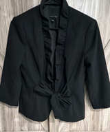 The Limited Black Ruffle Tie Front Blazer Small - Image 1
