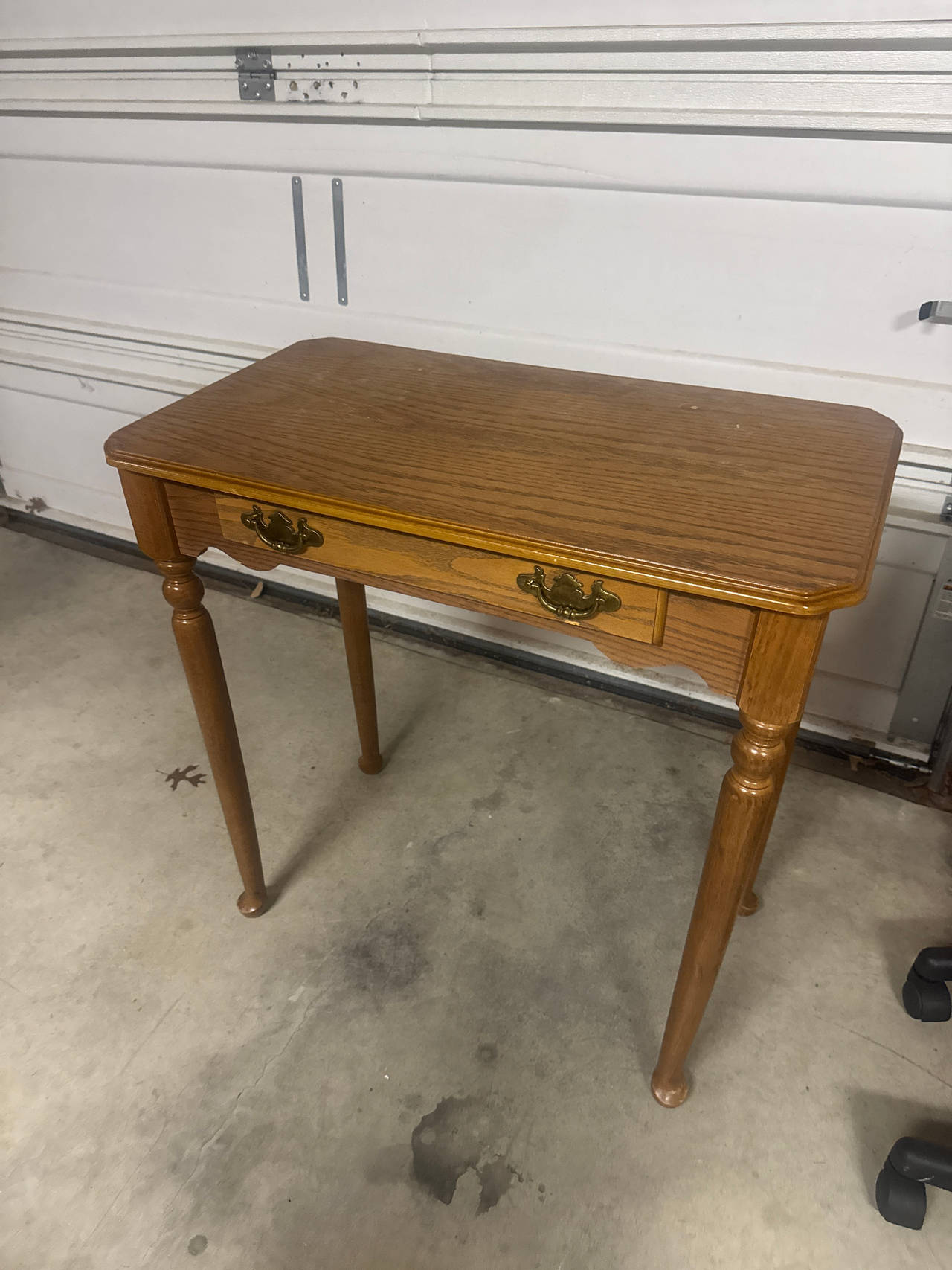 Vintage Oak Writing Desk with Drawer