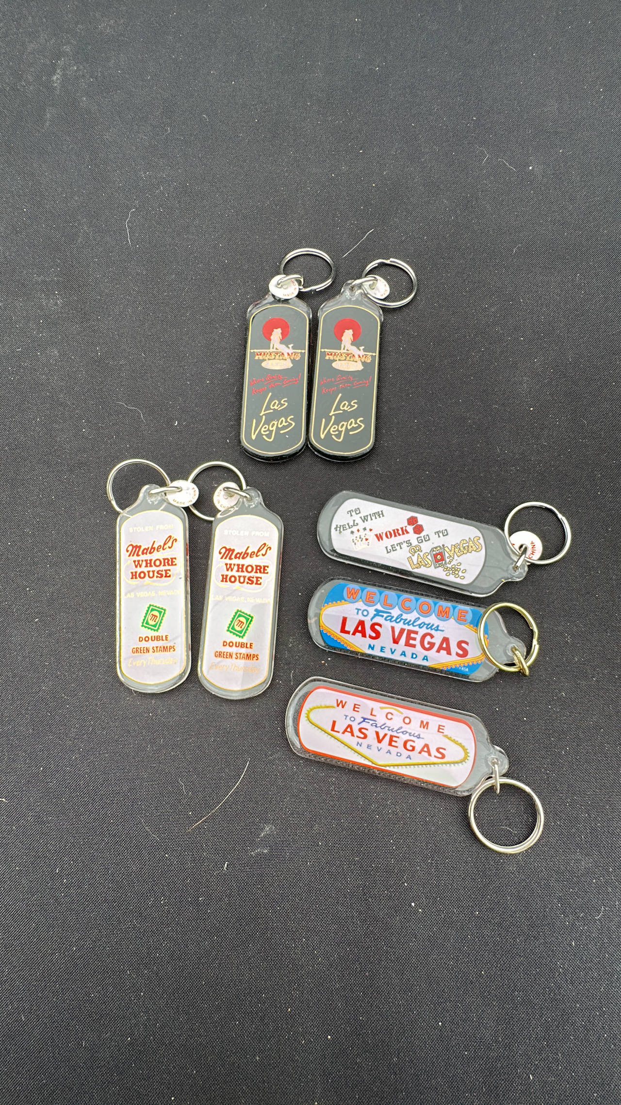 Las Vegas Souvenir Keychains lot of 7