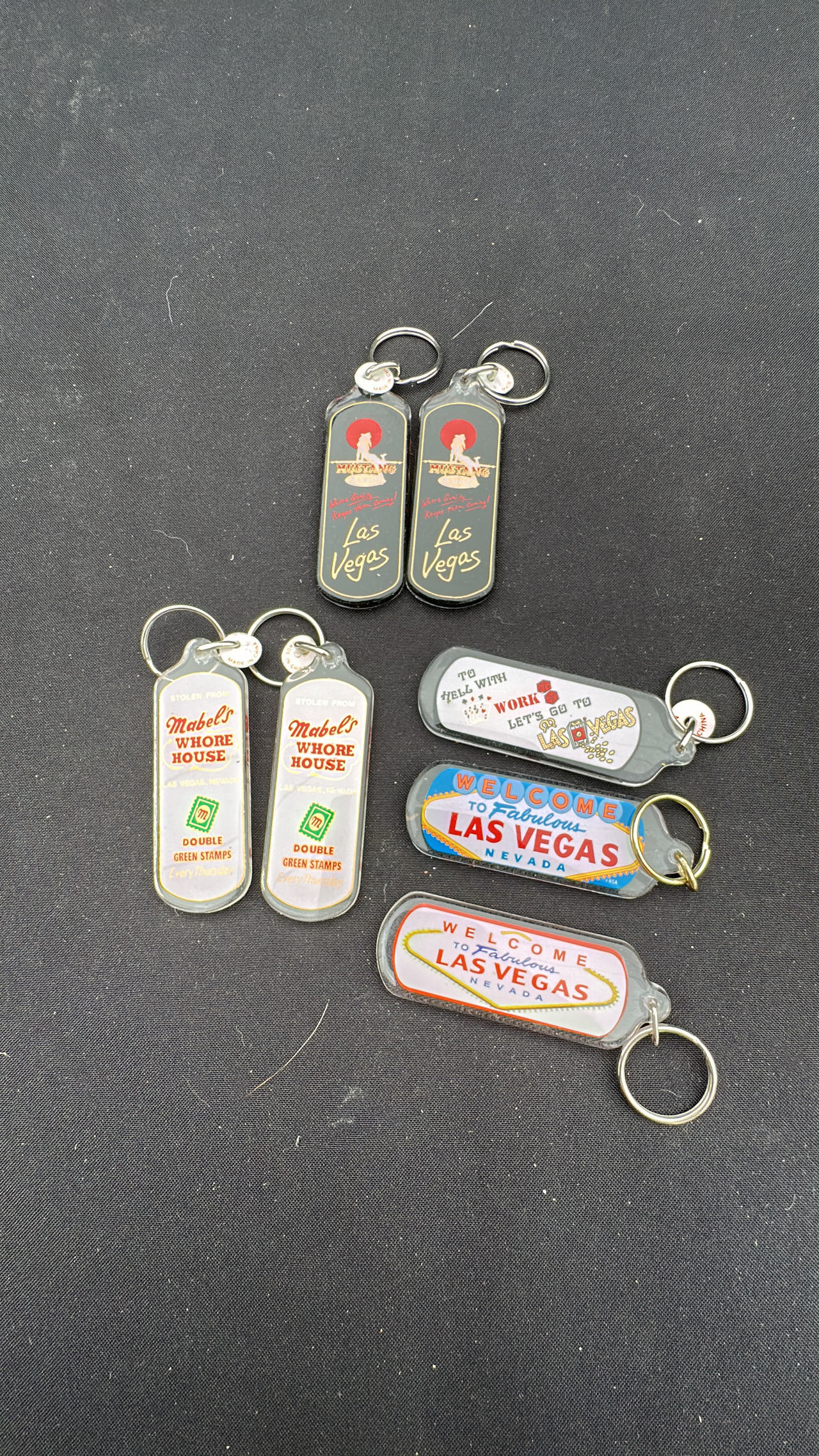Las Vegas Souvenir Keychains lot of 7