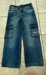 True Religion Kids Wide Leg Cargo Jeans- Size 8 - Image 2