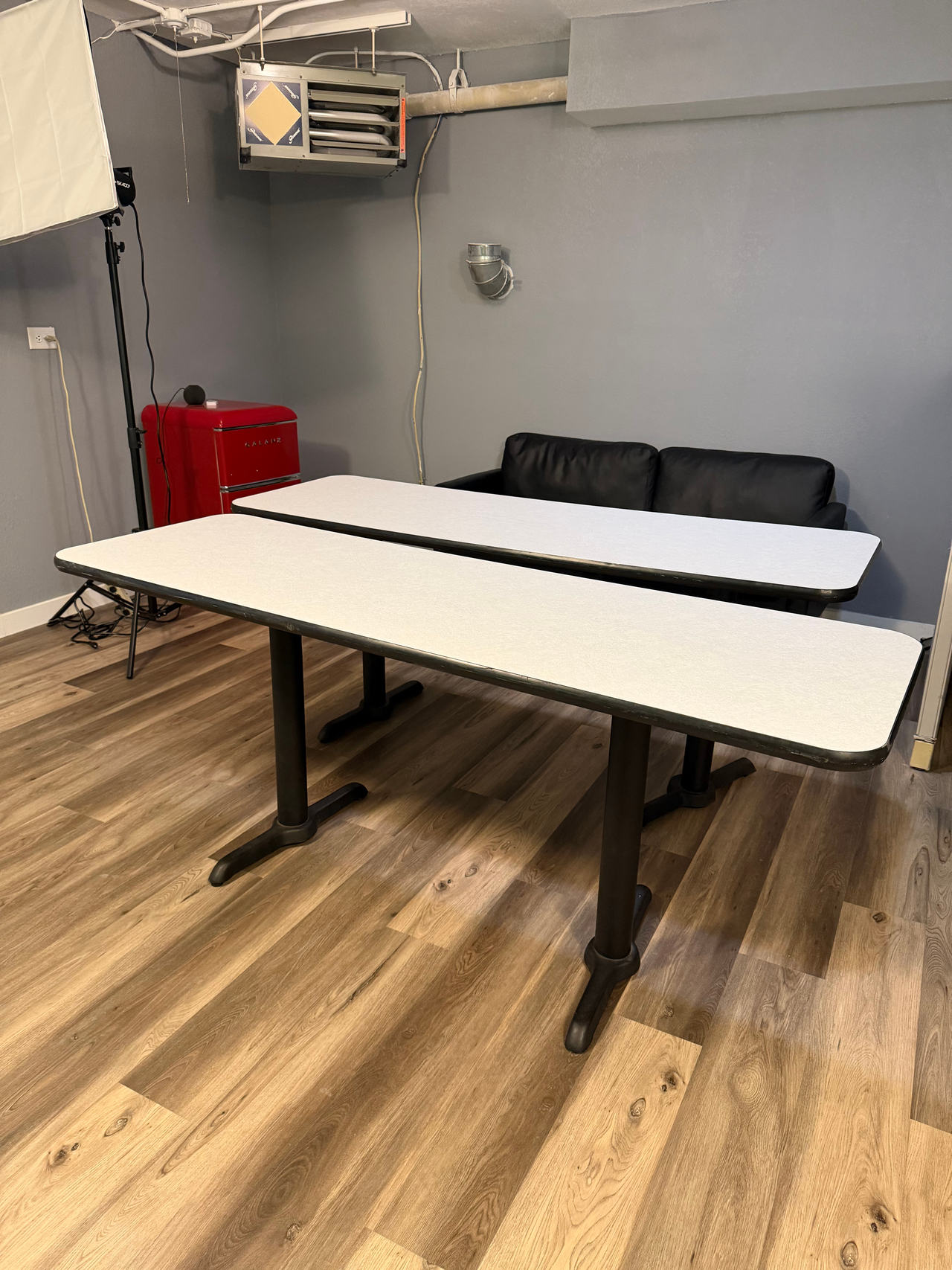 White Rectangular Seminar Training Table