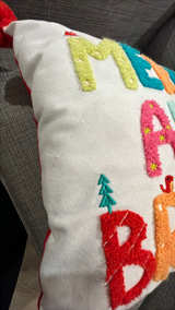 Merry and Bright Holiday Throw Pillow - Image 4