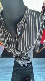 Uniqlo Rayon Striped shirt  dress - Image 4