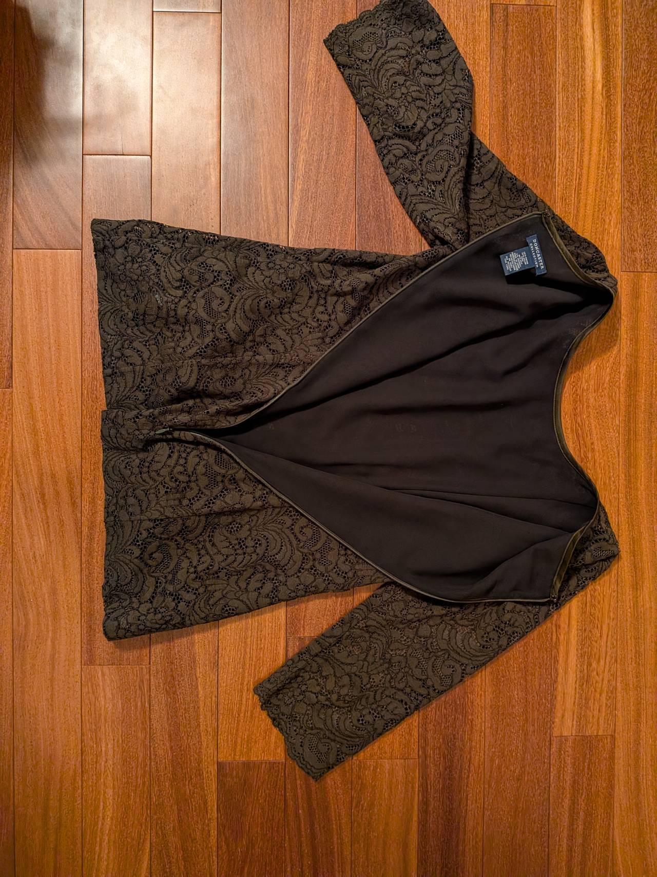 Doncaster Collection Olive Green Lace Top