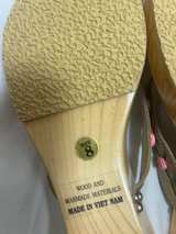 Woodies Hand Painted Rose Wooden Sandals - Image 2