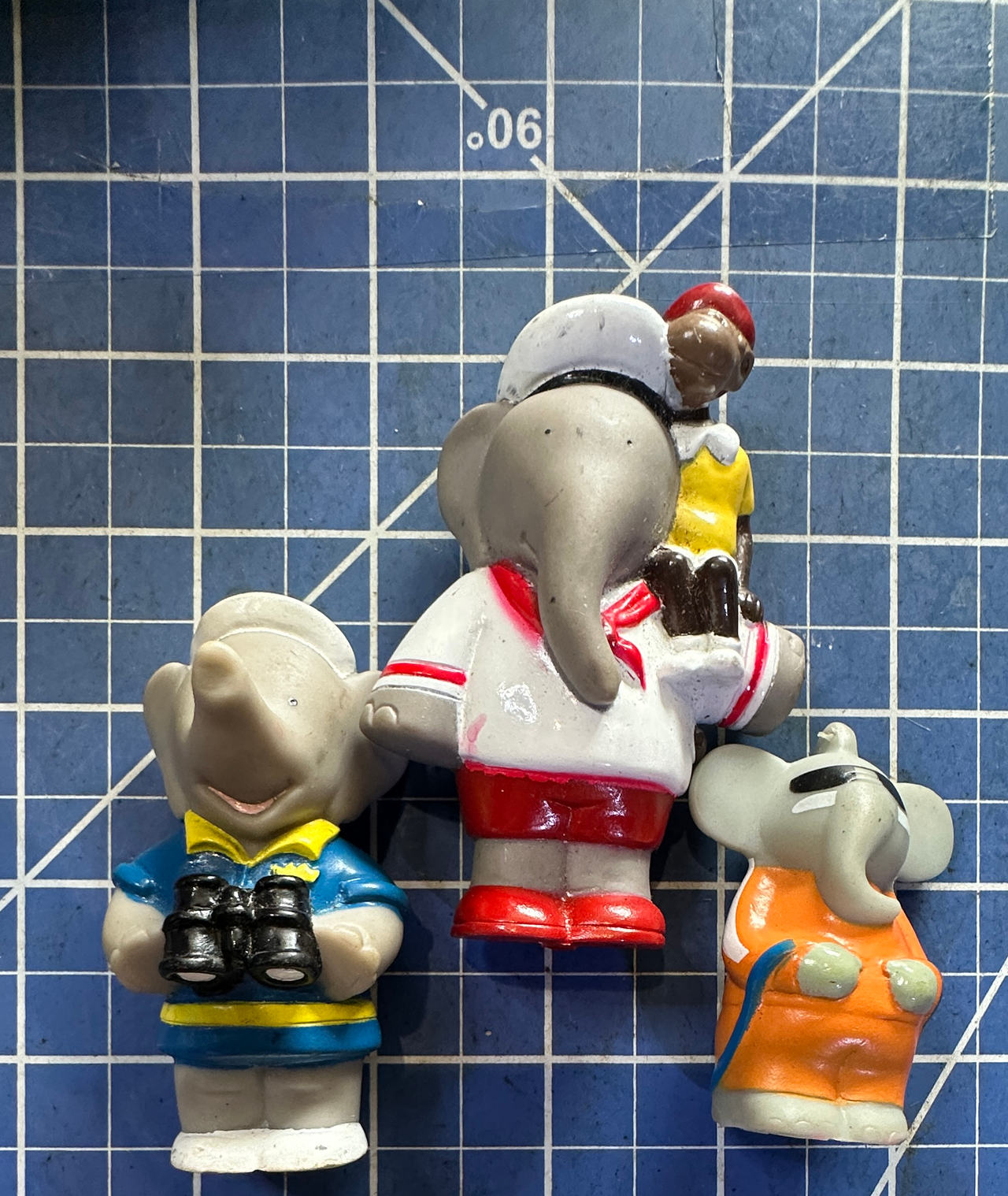 Vintage Babar the Elephant PVC Figure Set. 105