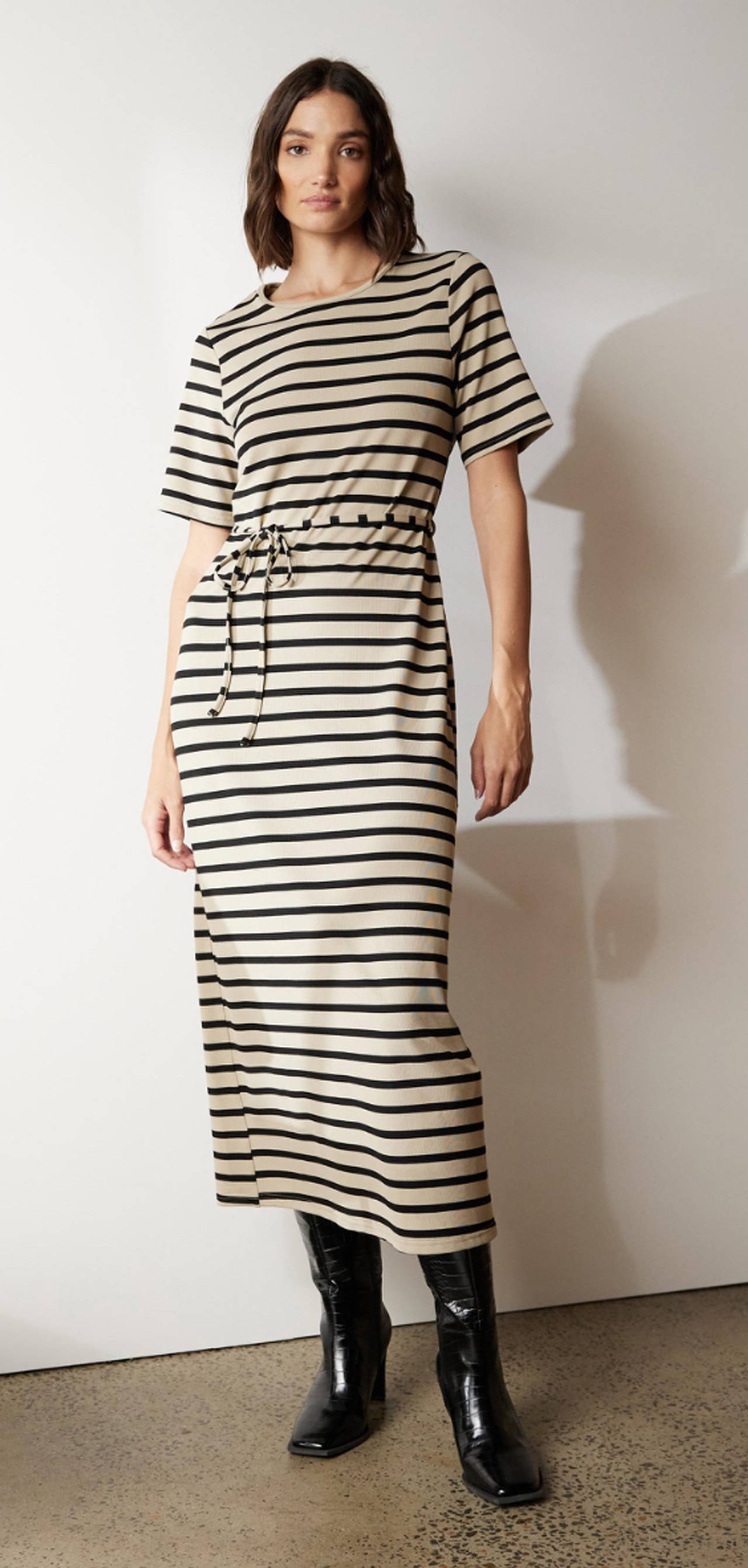 ATMOS & HERE Striped T-Shirt Dress Size 12