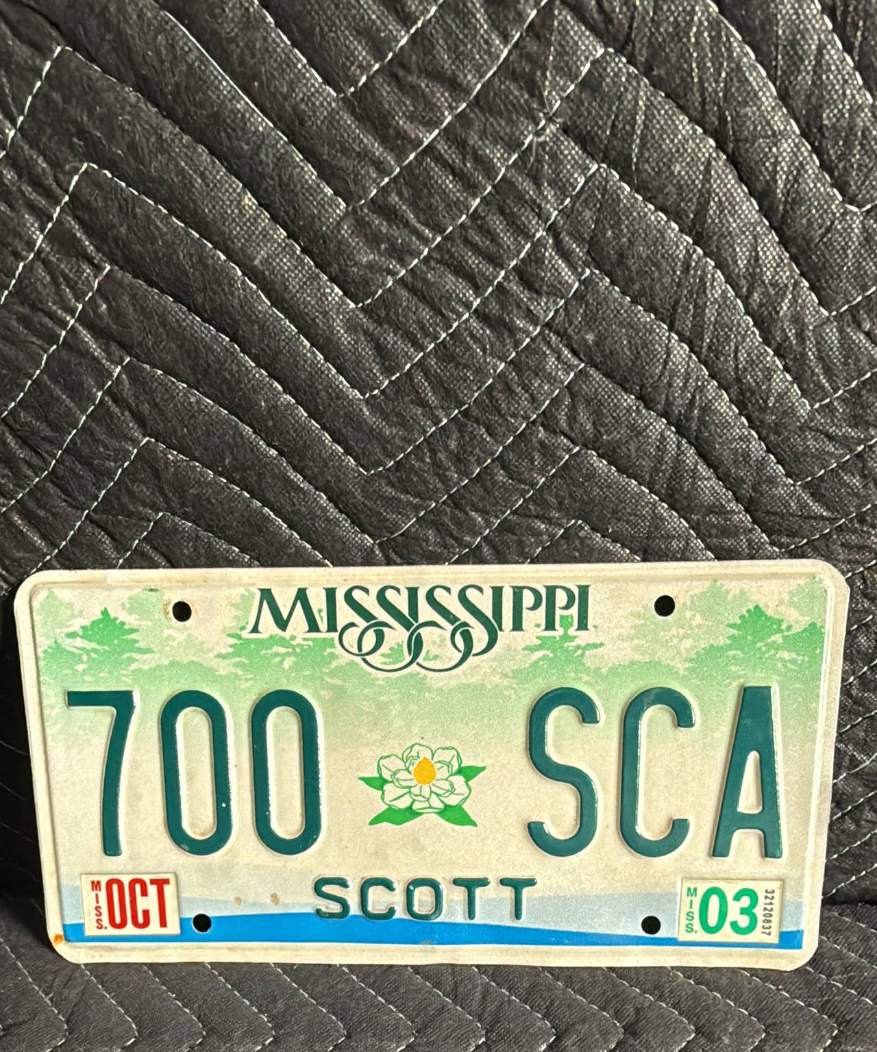 2003 Mississippi License Plate (Scott County)