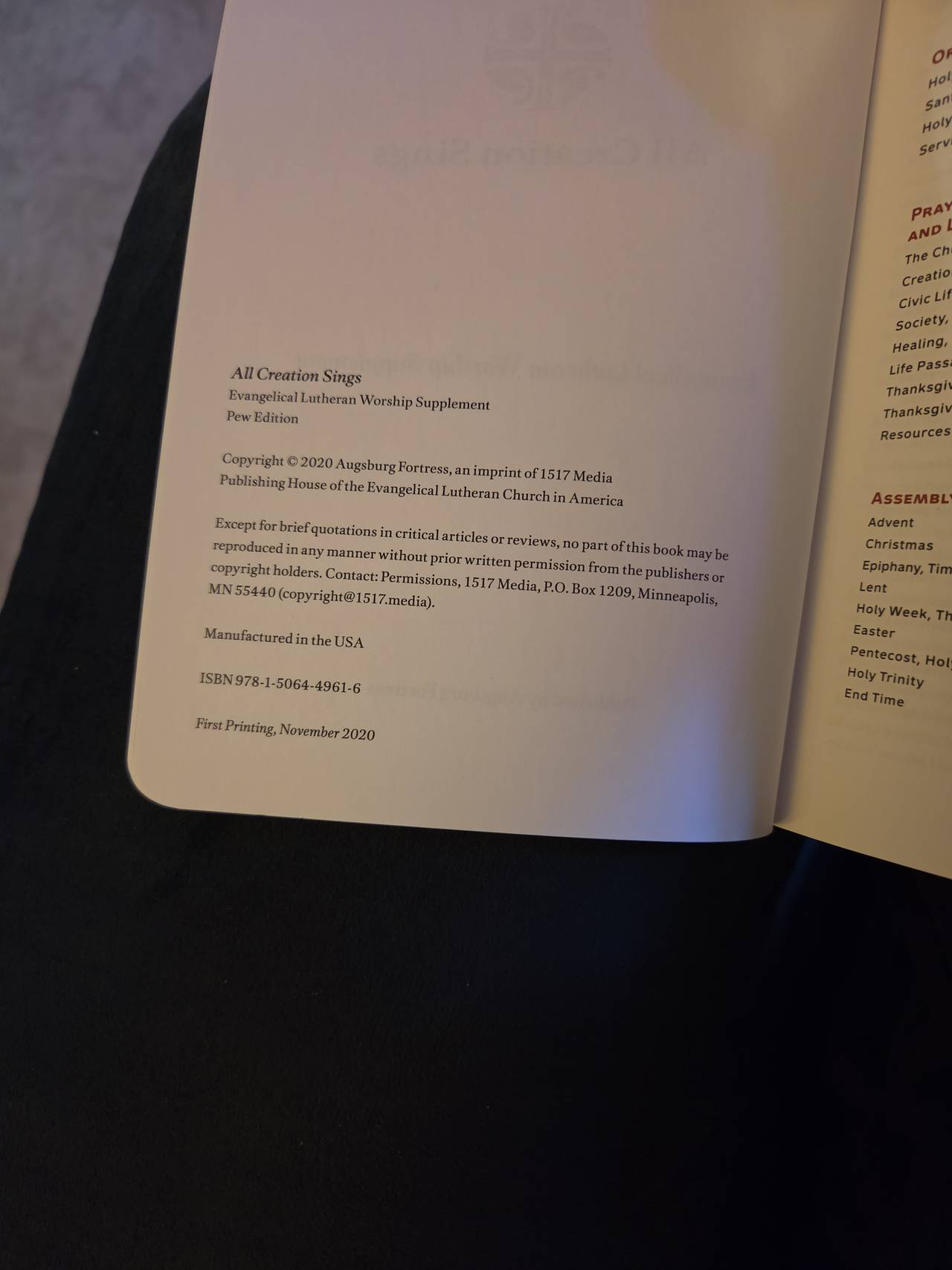 All Creation Sings: Evangelical Lutheran Worship Supplement (Pew Edition)