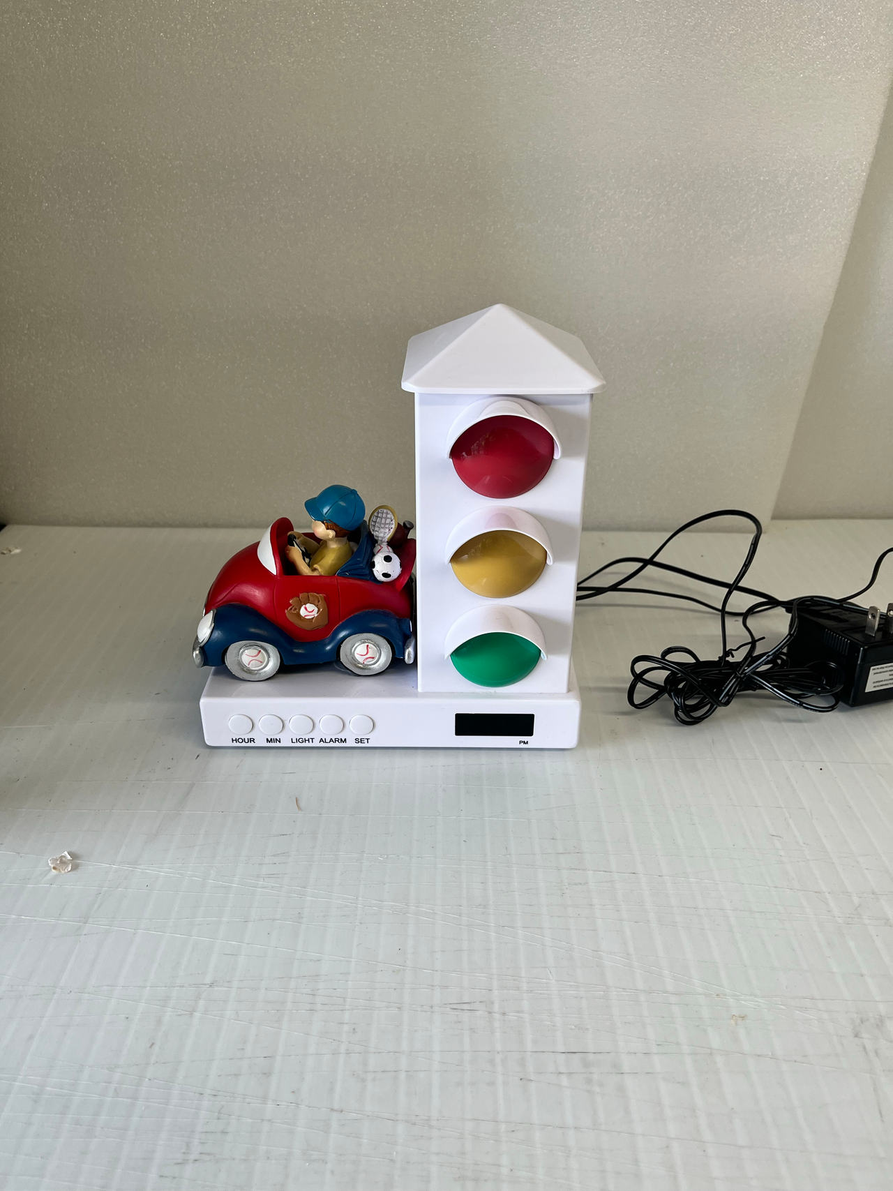 Vintage Kids Traffic Light Car Alarm Clock