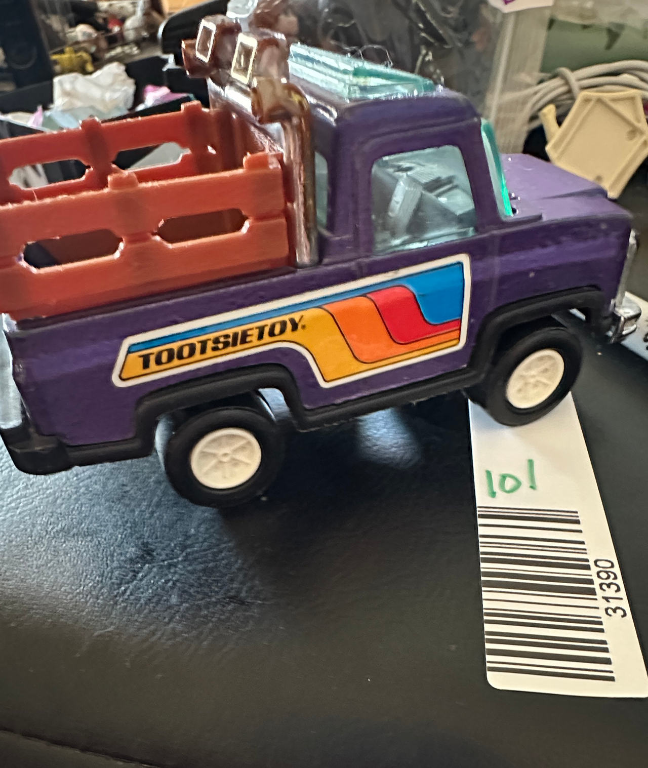 Tootsietoy Purple Stake Bed Truck